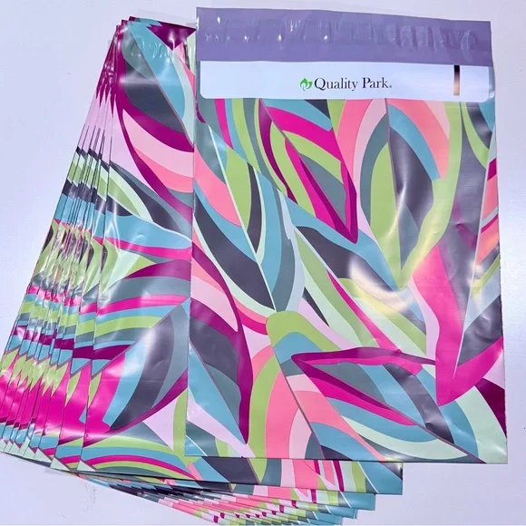 Set of 15 Tropical Leaf Thank You Poly Mailers 10 x 13 🌴 - Picture 2 of 2